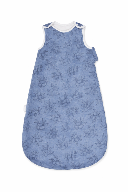 Gigoteuse sans manches en coton bambou - Bleu