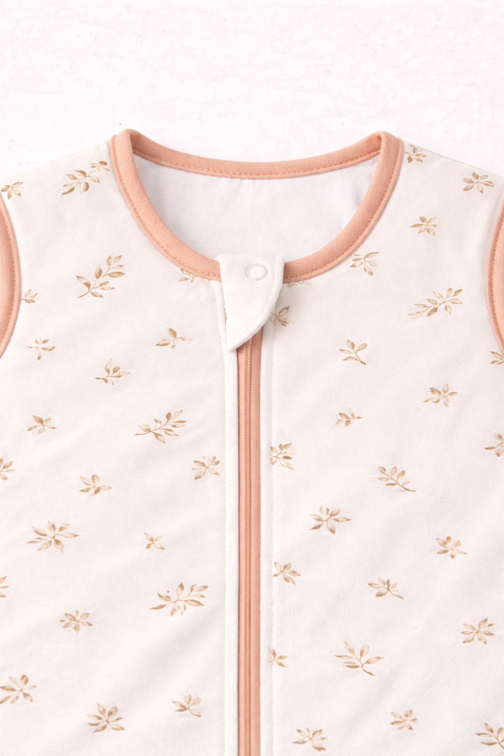 Gigoteuse bébé sans manche - Beige Leaf