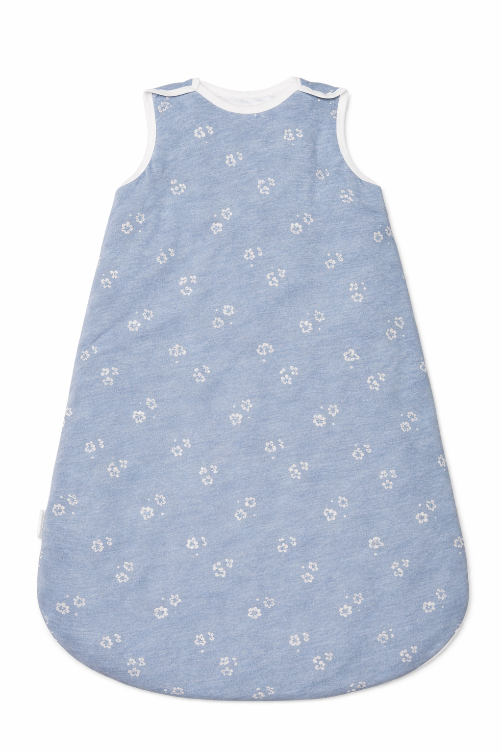 Gigoteuse sans manches en coton bambou - Bleu à motif