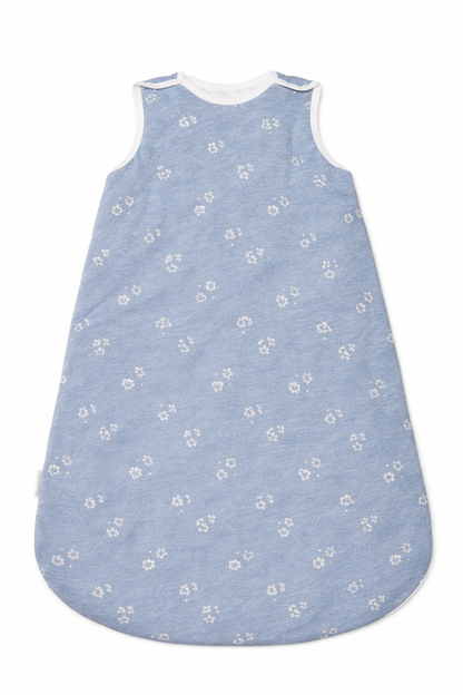 Gigoteuse sans manches en coton bambou - Bleu à motif