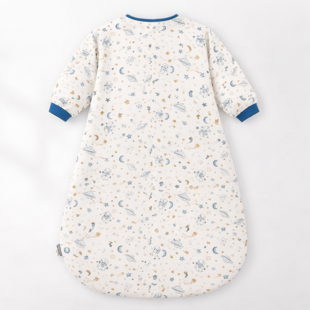 Gigoteuse bébé en gaze de coton bleu espace