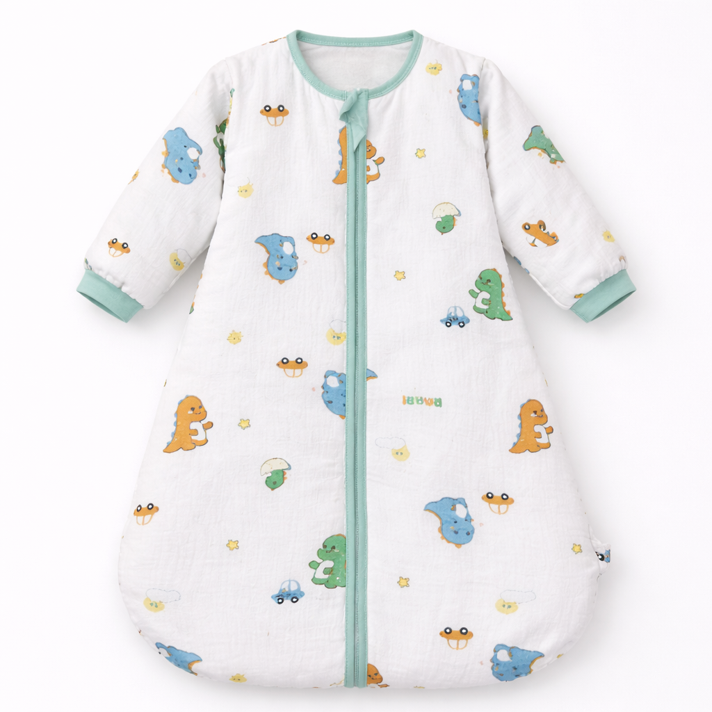 Gigoteuse bébé en gaze de coton - Blanc à motif