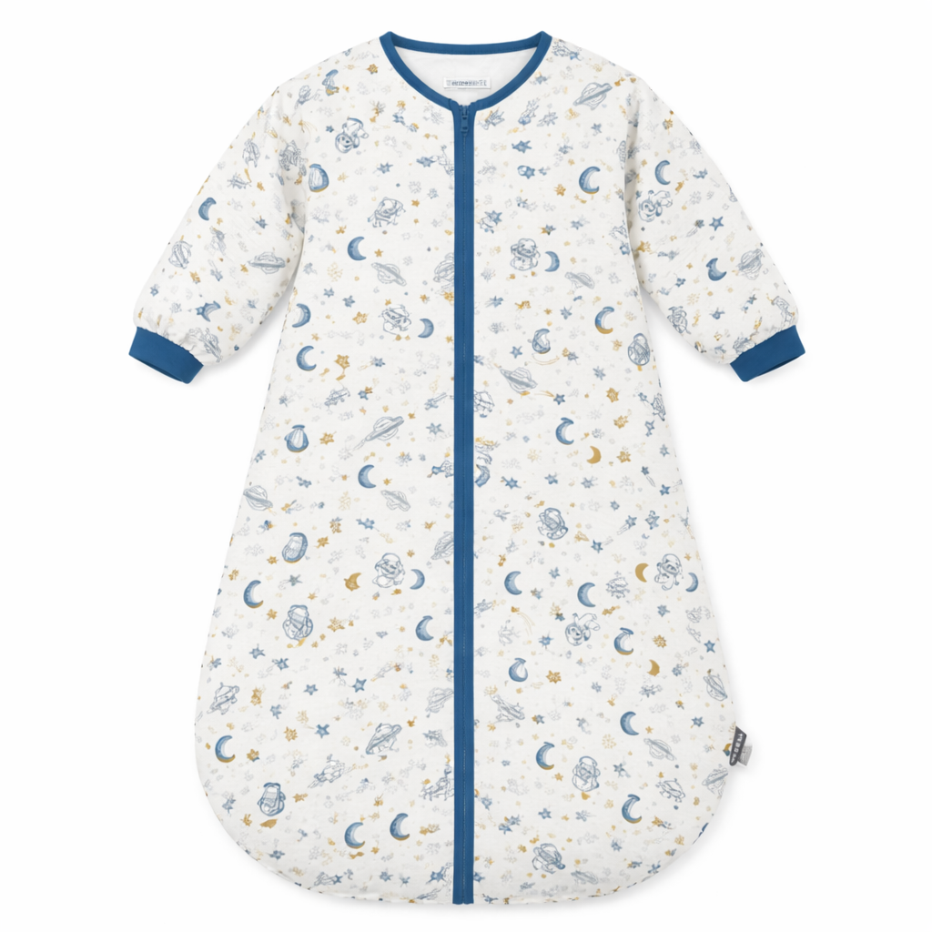Gigoteuse bébé en gaze de coton bleu espace