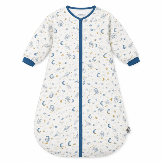 Gigoteuse bébé en gaze de coton bleu espace