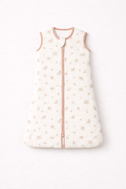 Gigoteuse bébé sans manche - Beige Leaf