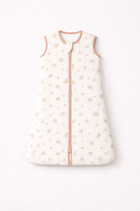 Gigoteuse bébé sans manche - Beige Leaf