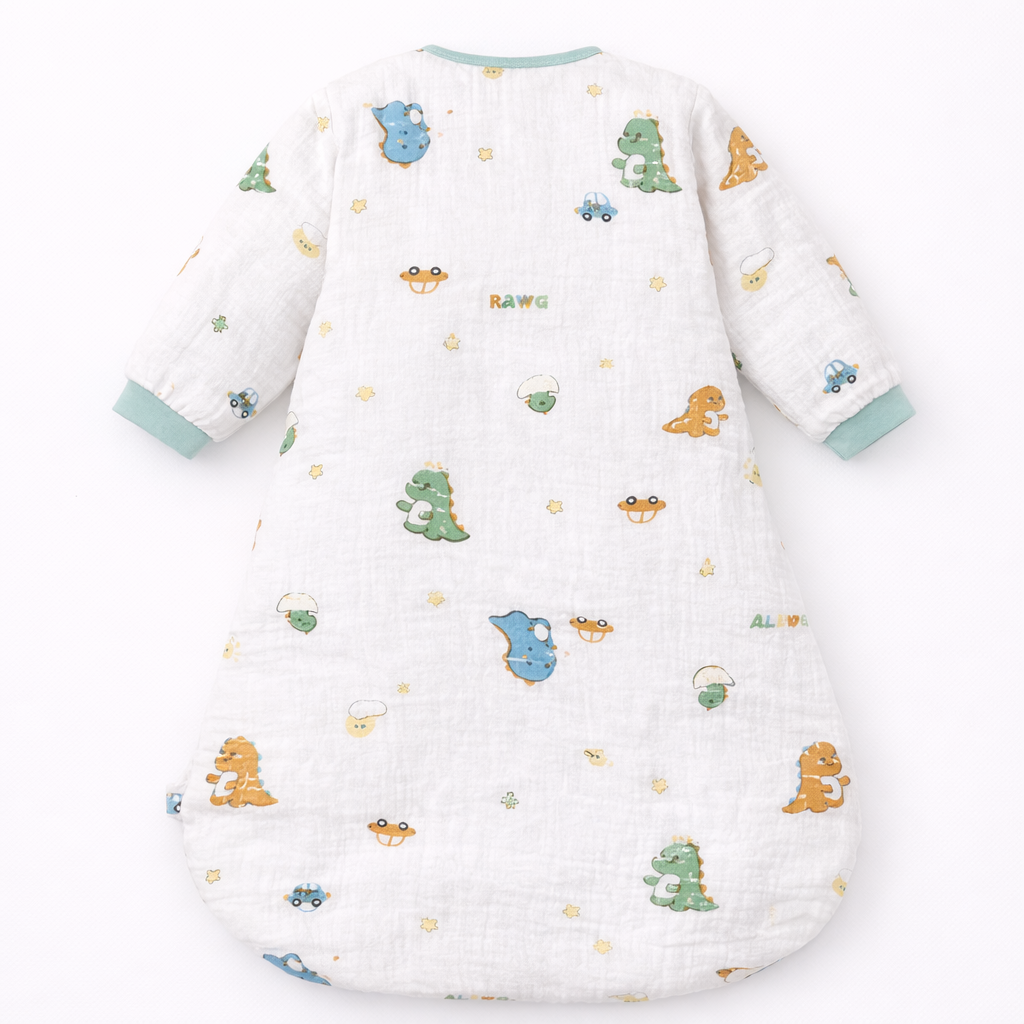 Gigoteuse bébé en gaze de coton - Blanc à motif
